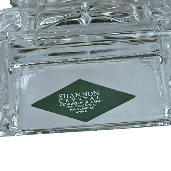 Vintage Shannon Crystal Clock Grandfather‎ Mini Desk Style Lead Crystal 7in - Picture 8 of 12